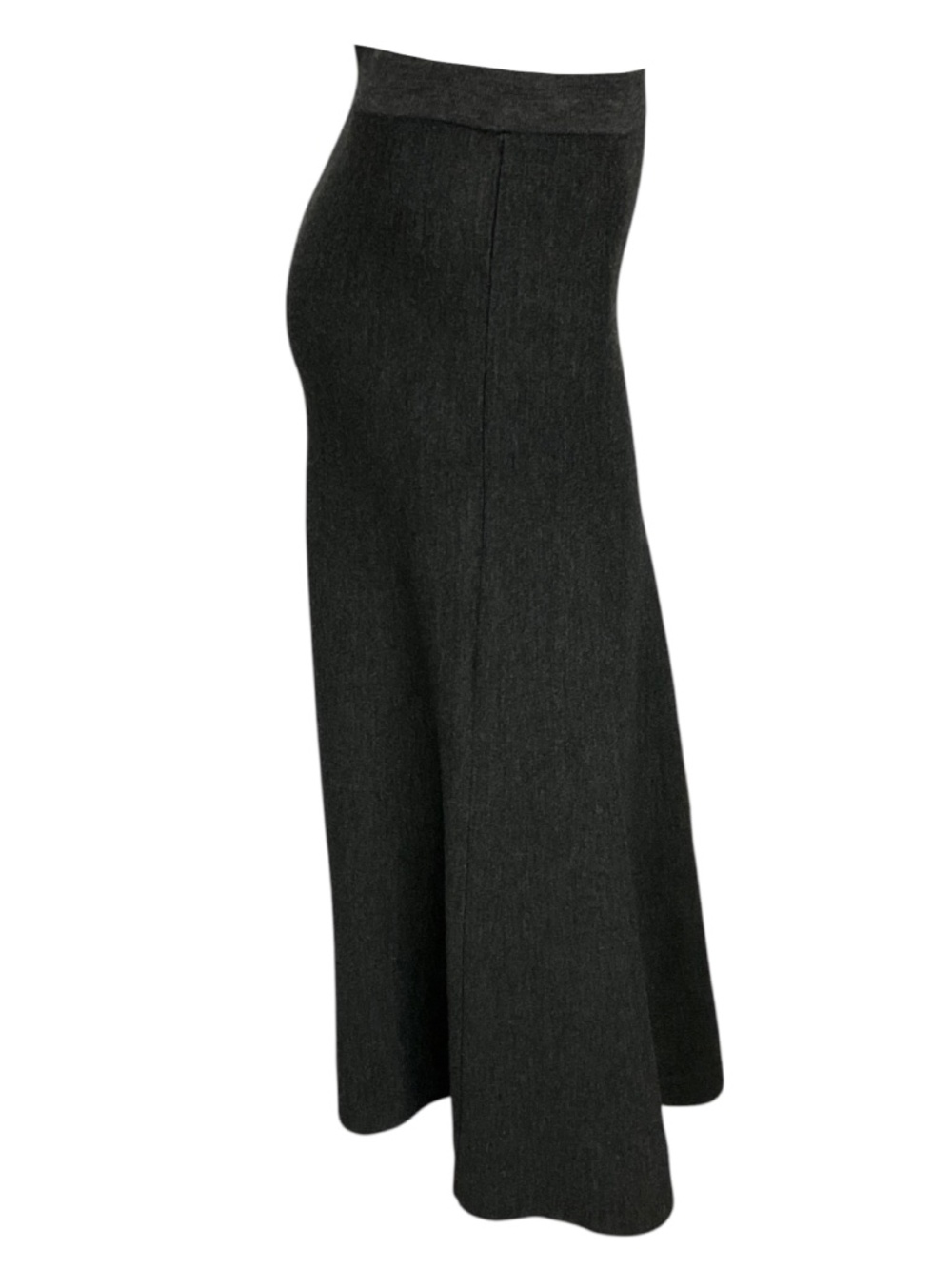 GABRIELA HEARST CHARCOAL GREY FREDDIE A-LINE MIDI SKIRT - Picture 2 of 5